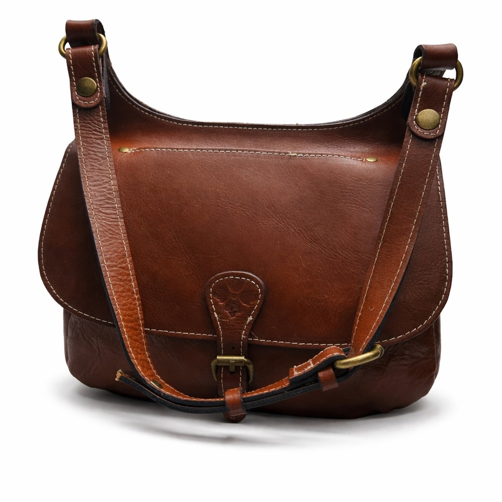 Patricia Nash Chestnut Leather Crossbody Bag